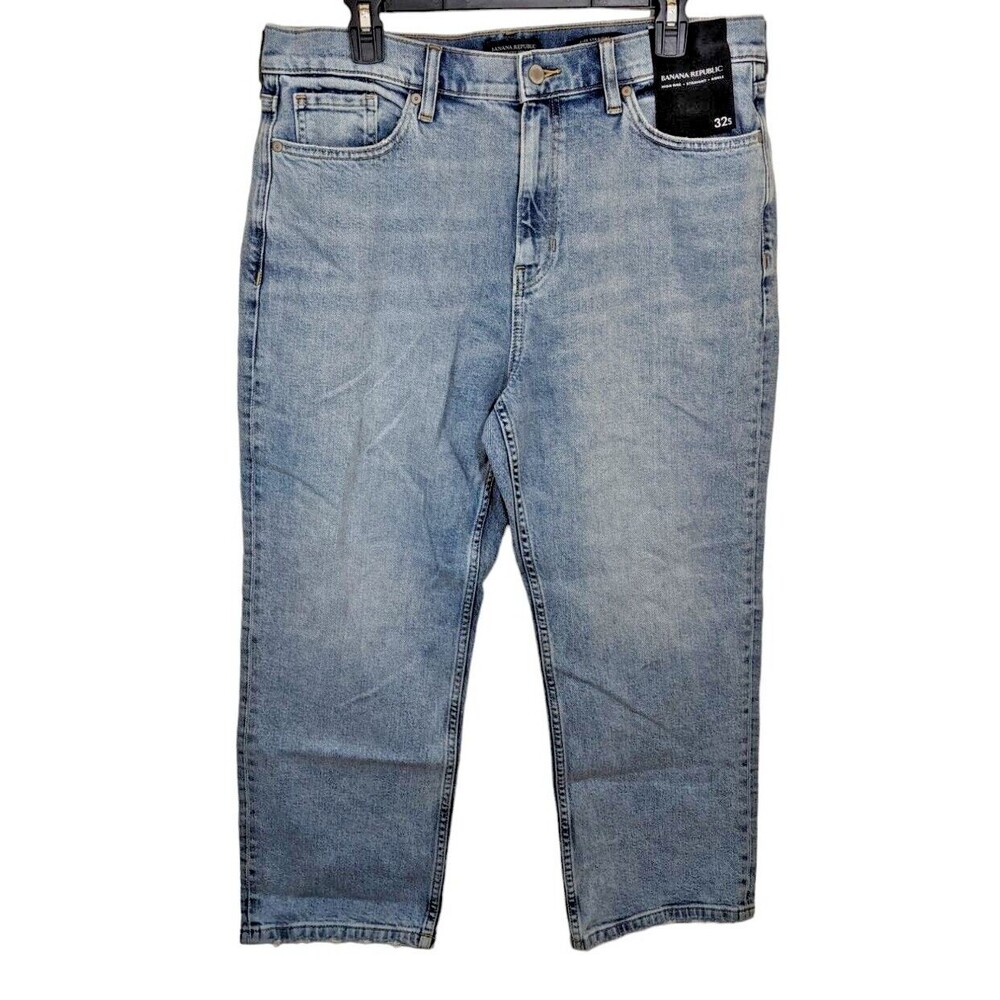 Banana Republic Women's Jean High Rise Straight Ankle Light Wash Size 32 Short